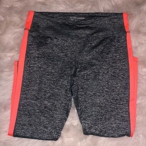 Workout Leggings - Grey & Peach